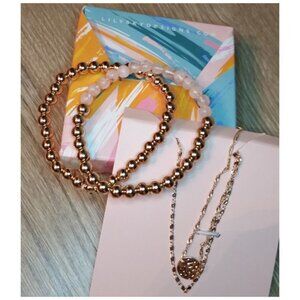 New Lily Sky Avery 4 Piece Layering Bracelet Set